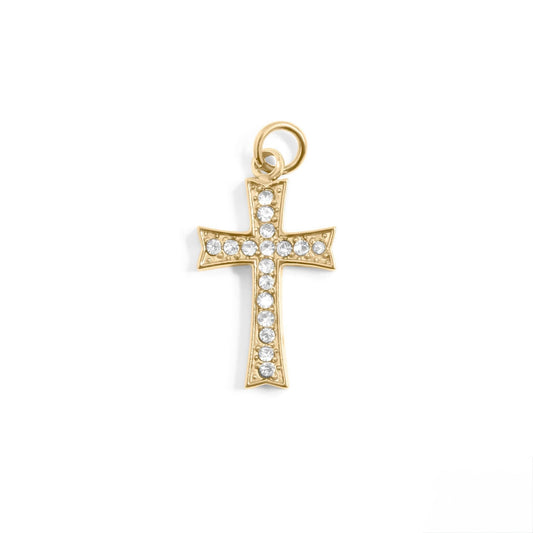 Stone Cross Charm