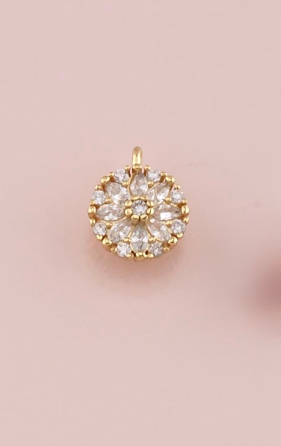 CZ Flower Pendant