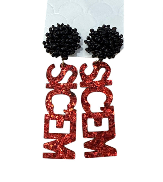 Sparkle Sic'Em Glitter Earrings