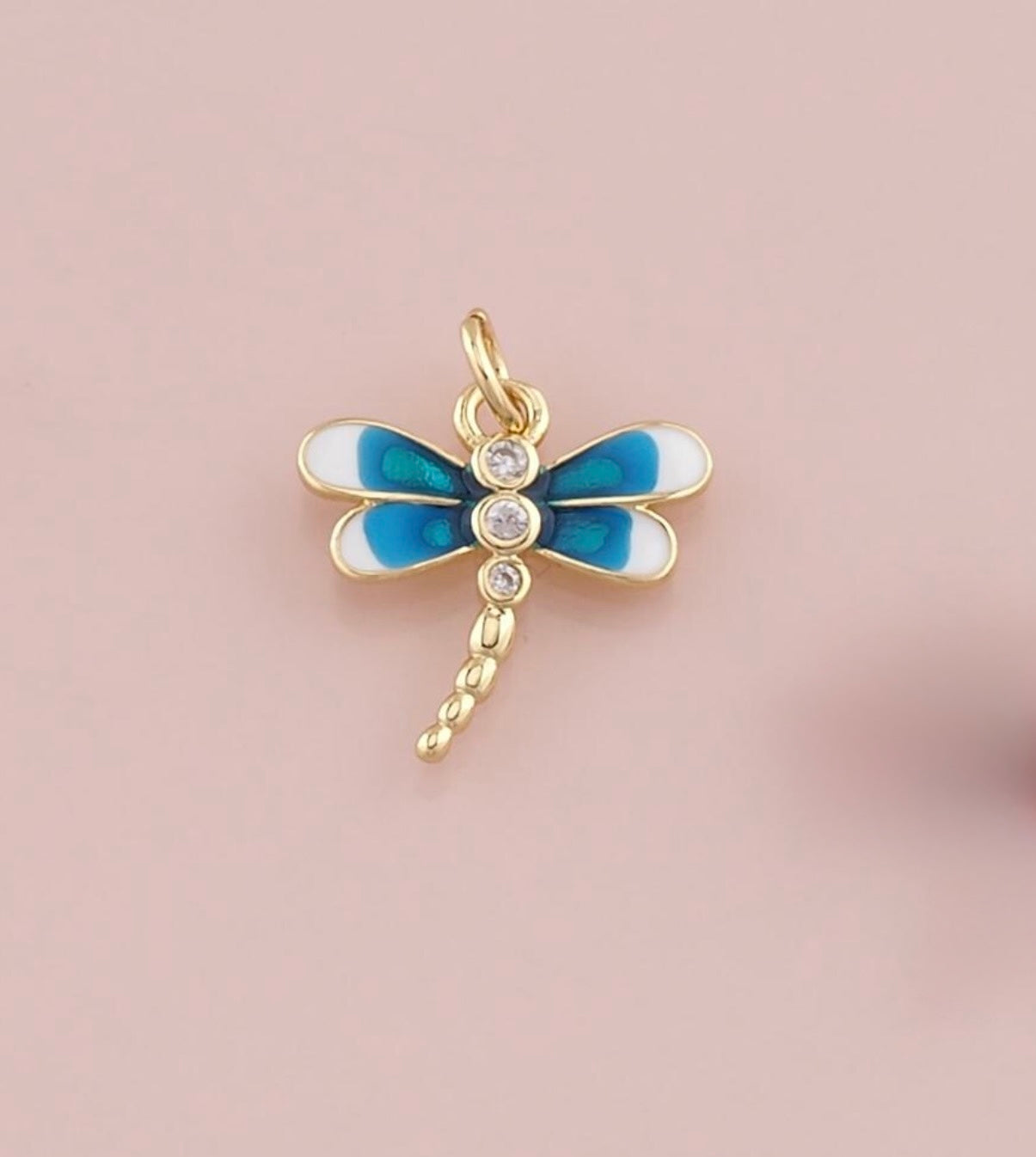Dragonfly Enamel Pendant Charm