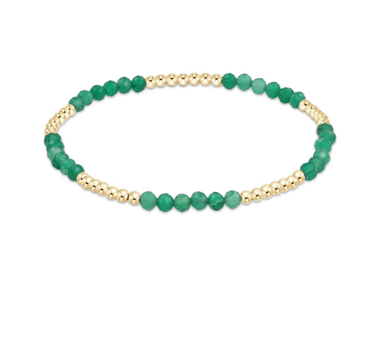 ENewton Blissful Pattern 2.5mm Bead Bracelet Green Onyx