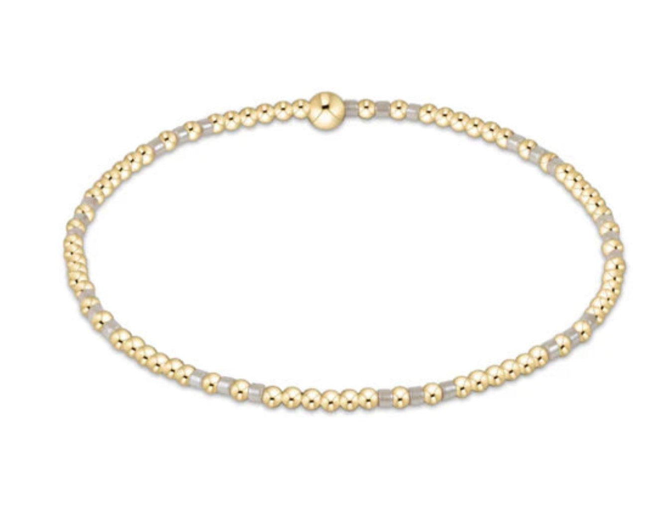 ENewton Hope Joy Pattern 2mm Bead Bracelet - Milkshake