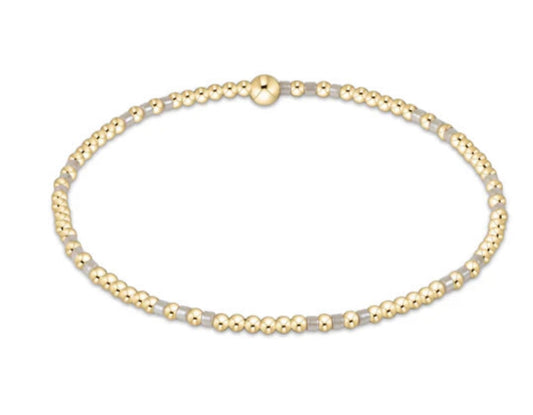 ENewton Hope Joy Pattern 2mm Bead Bracelet - Milkshake