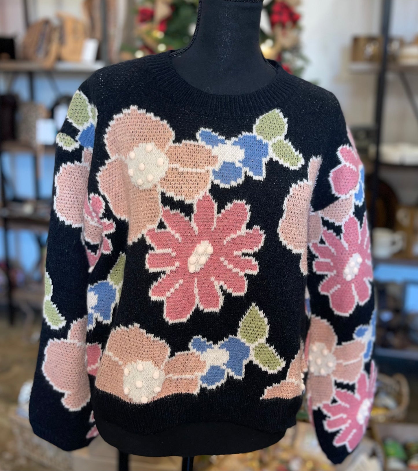 Flower Knit Sweater