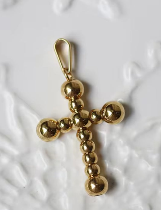 Beaded Cross Charm