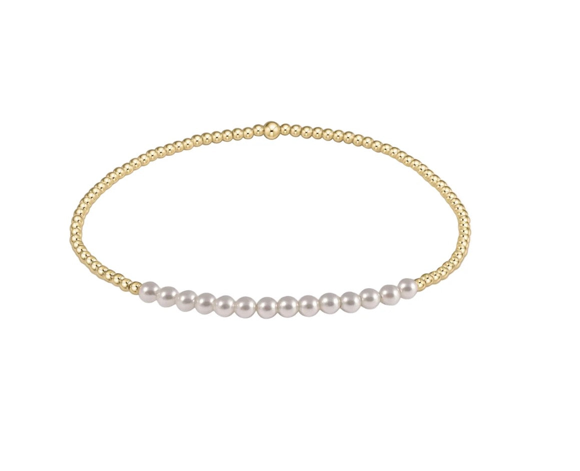 ENewton Gold Bliss 2mm Bead Bracelet Pearl