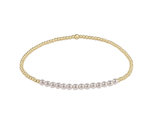 ENewton Gold Bliss 2mm Bead Bracelet Pearl