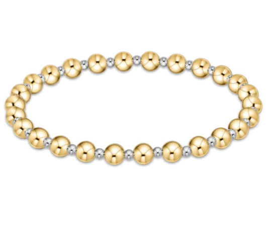 ENewton Classic Grateful Pattern 5mm Bead Bracelet - Mixed Metal