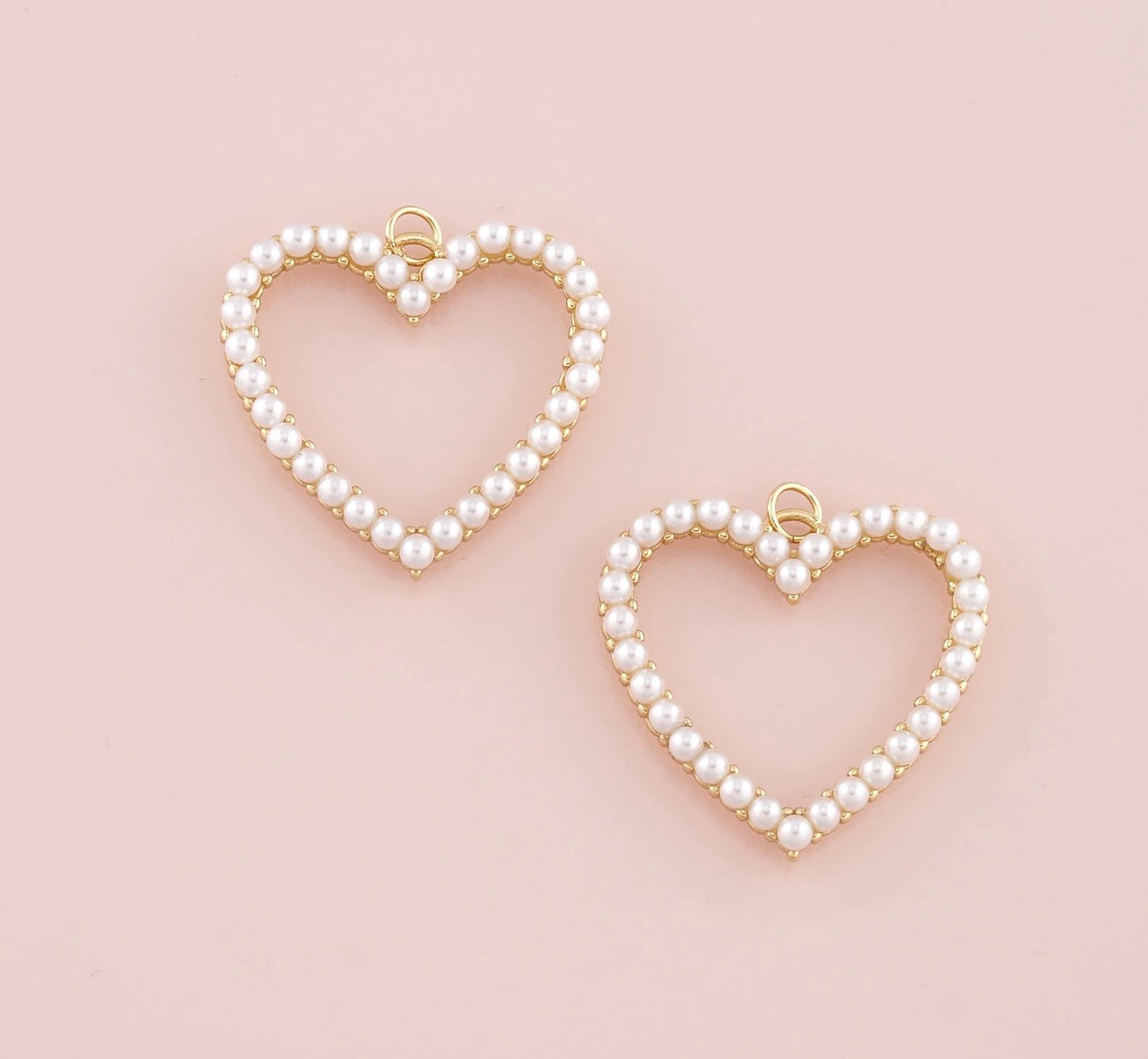 Pearl Heart Charm Pendant