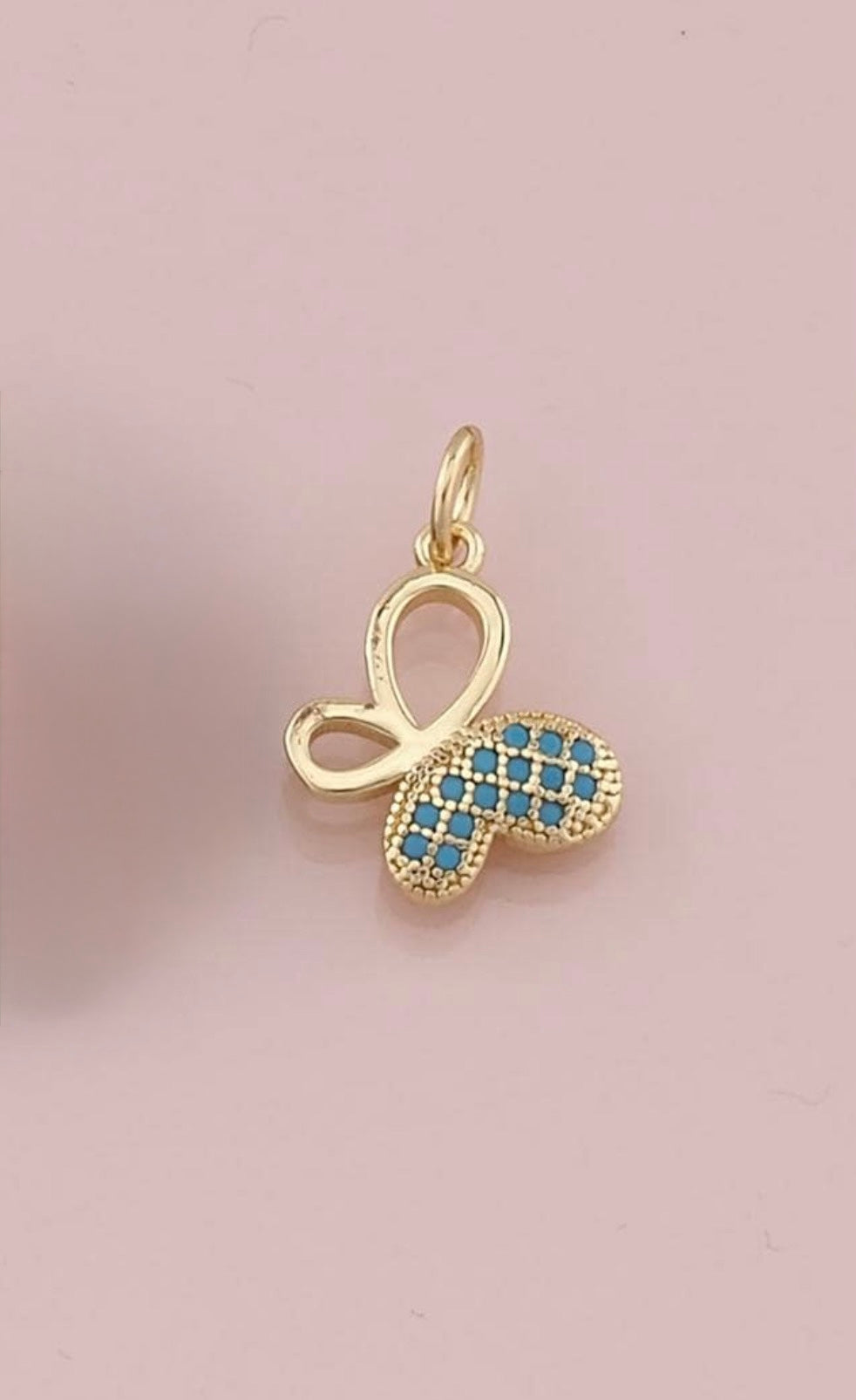 CZ Micro Pave Butterfly Pendant