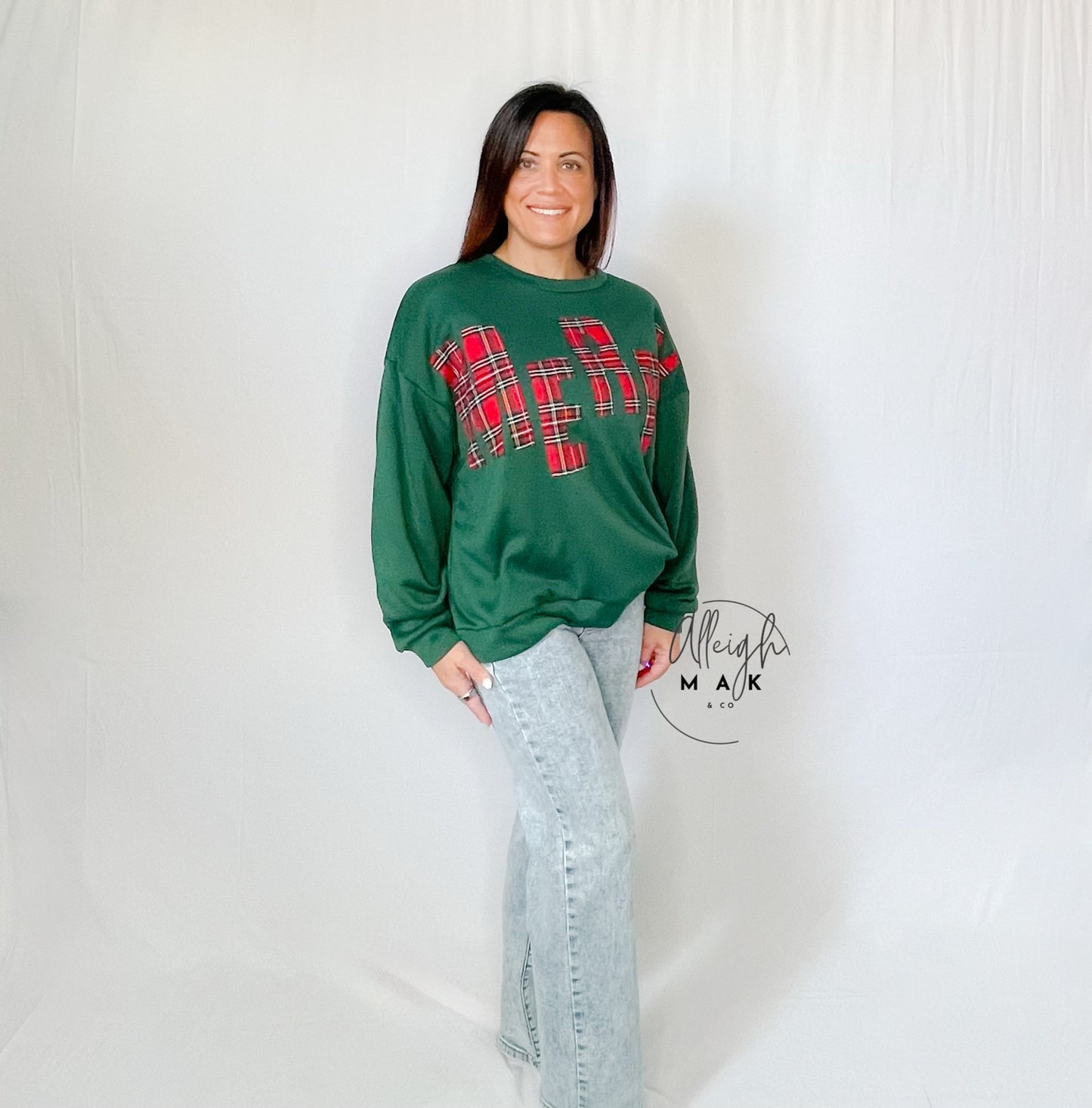 Plaid Merry Sweatshirt