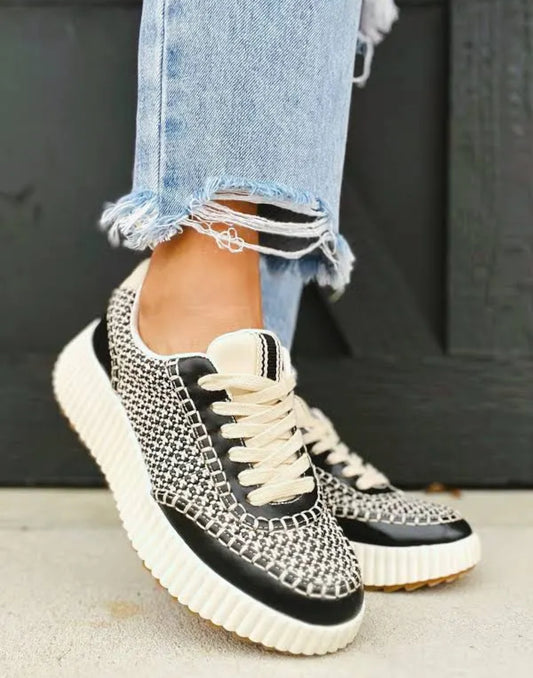 Shu Shop Selina Black Platform Sneaker