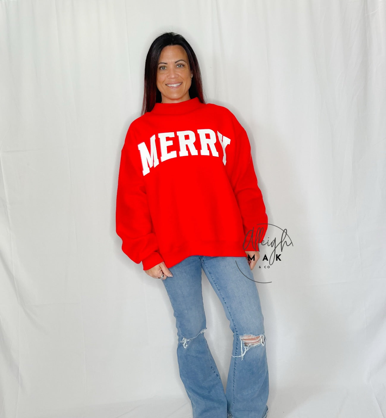 Christmas Reversible Mockneck Sweatshirt
