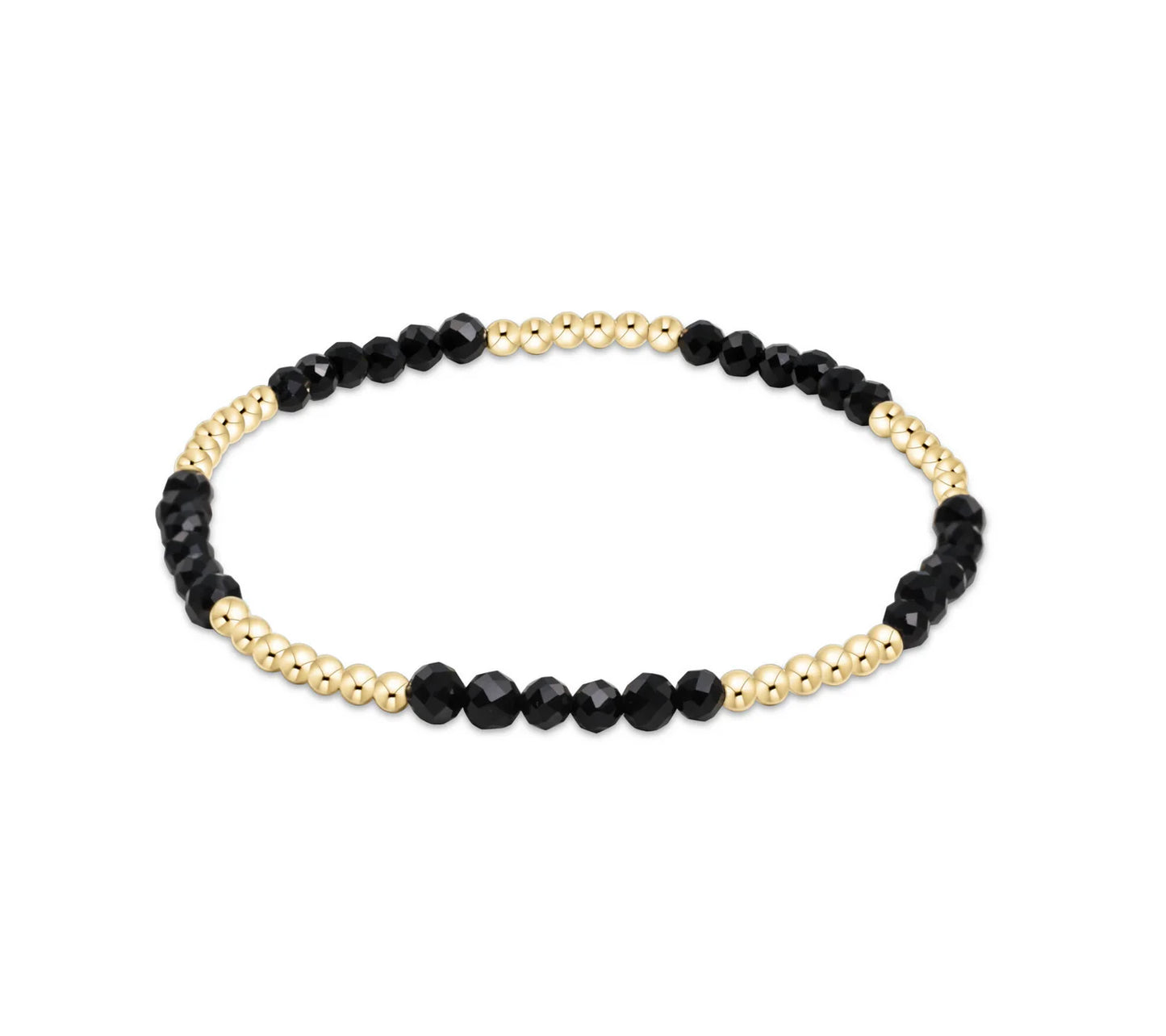 ENewton Blissful Pattern 2.5mm Bead Bracelet- Faceted Onyx