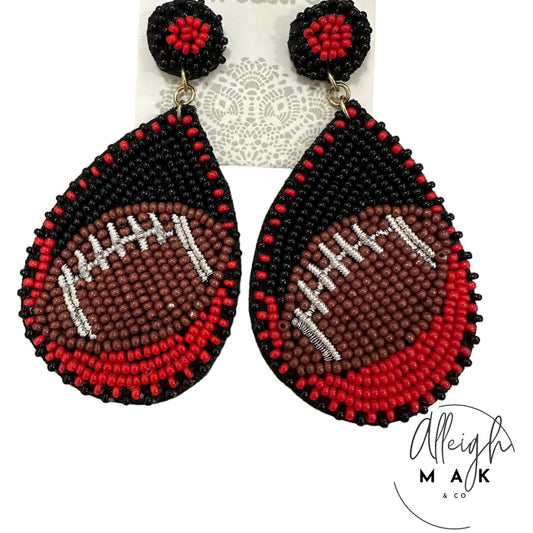 Football Teardrop Earrings