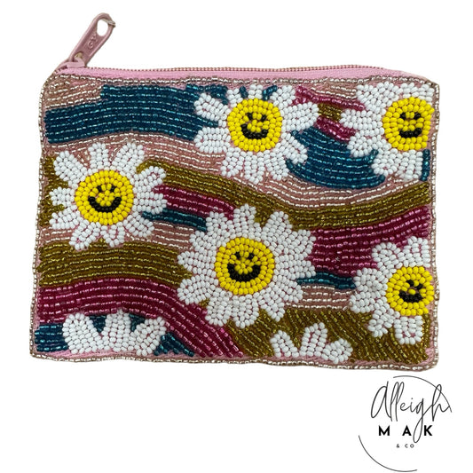 Rainbow Daisy Change Purse