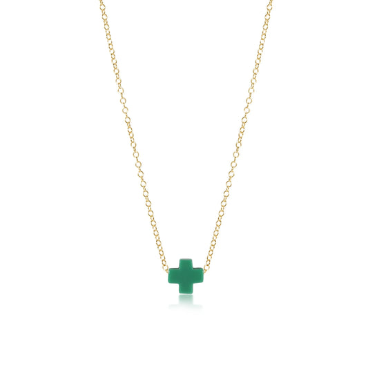 ENewton Signature Cross - Gold, Emerald