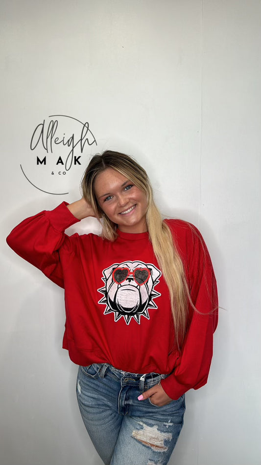 Georgia Bulldog Star Eyes Sweatshirt