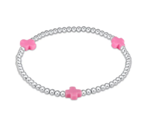 ENewton Signature Cross Sterling Bright Pink 3mm