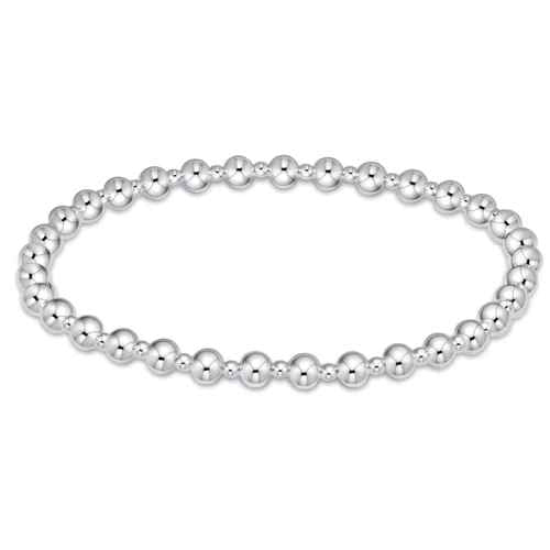 ENewton Classic Sterling Grateful Pattern 4mm Bead Bracelet