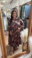 Multi Floral Fall Days Dress - Black
