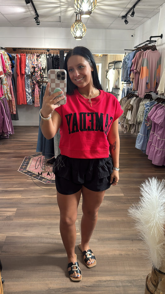 Gameday Boxy Cropped Terry Top