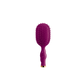 A purple oval hairbrush with a twisted handle and a small gold accent at the base, shown against a plain white background.