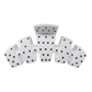 Black and white large polka dot hair clip