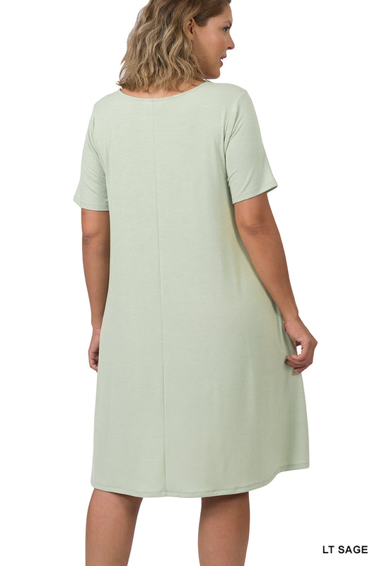 Flared Dress with Side Pockets