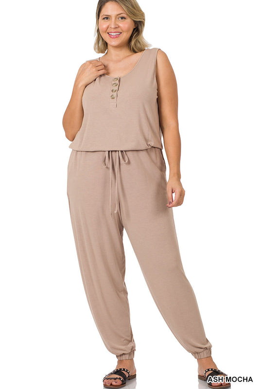 Sleeveless Jogger Jumpsuit