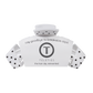 White hair clip with black accents and 'Teleties' branding on a white background