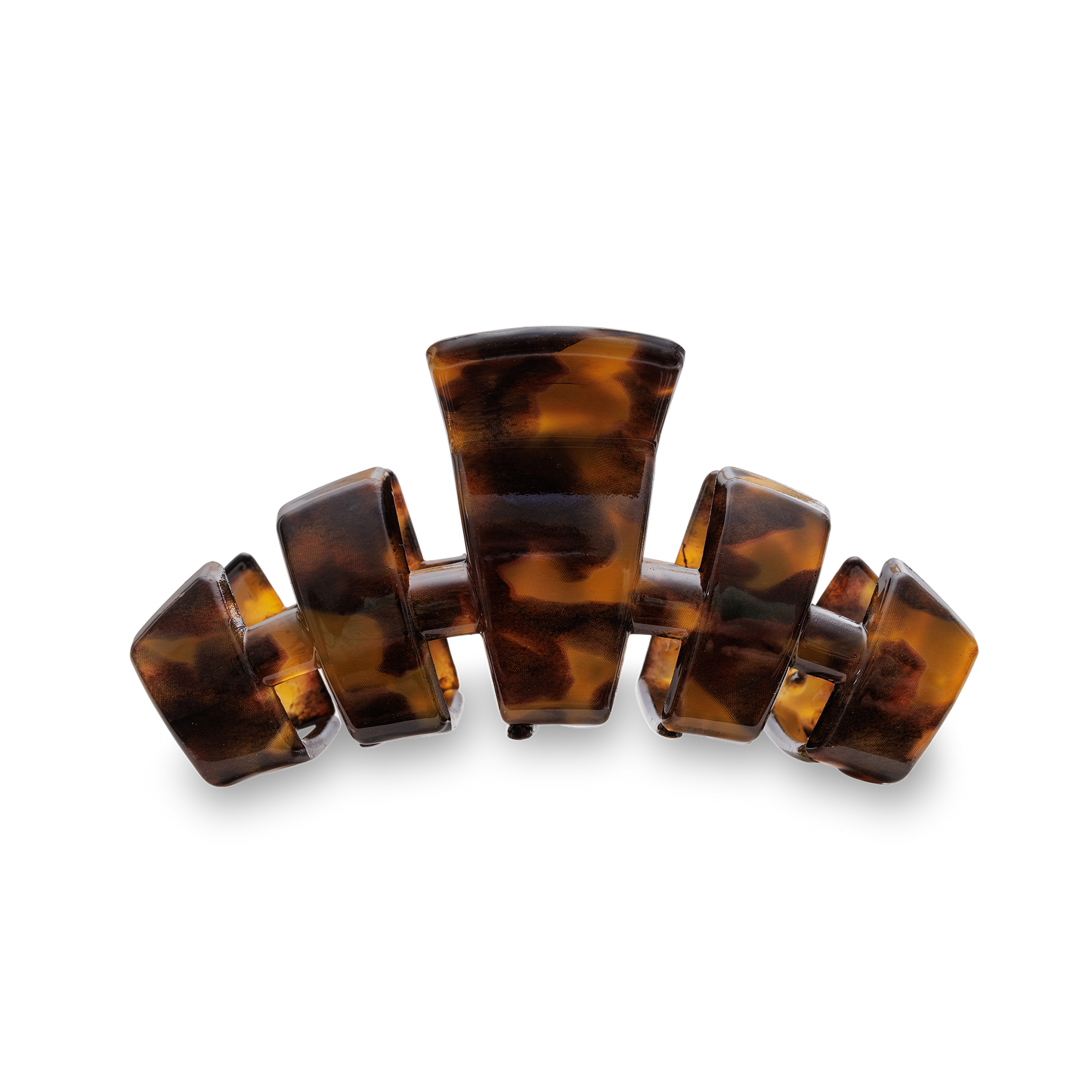 Tortoiseshell hair clip on a white background