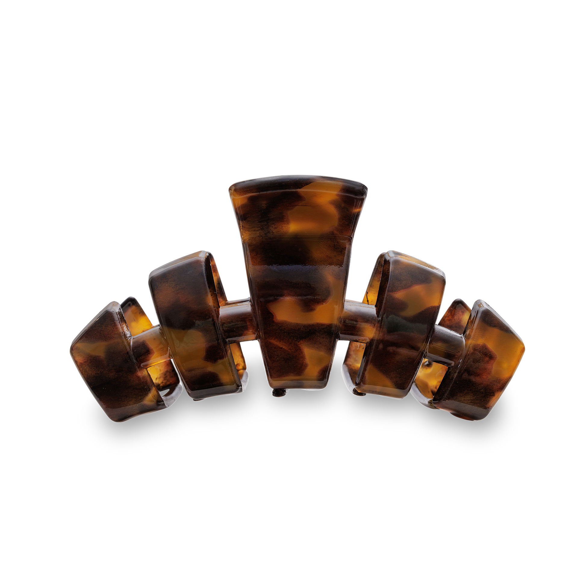 Tortoiseshell hair clip on a white background