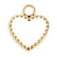 Gold heart-shaped pendant on a white background
