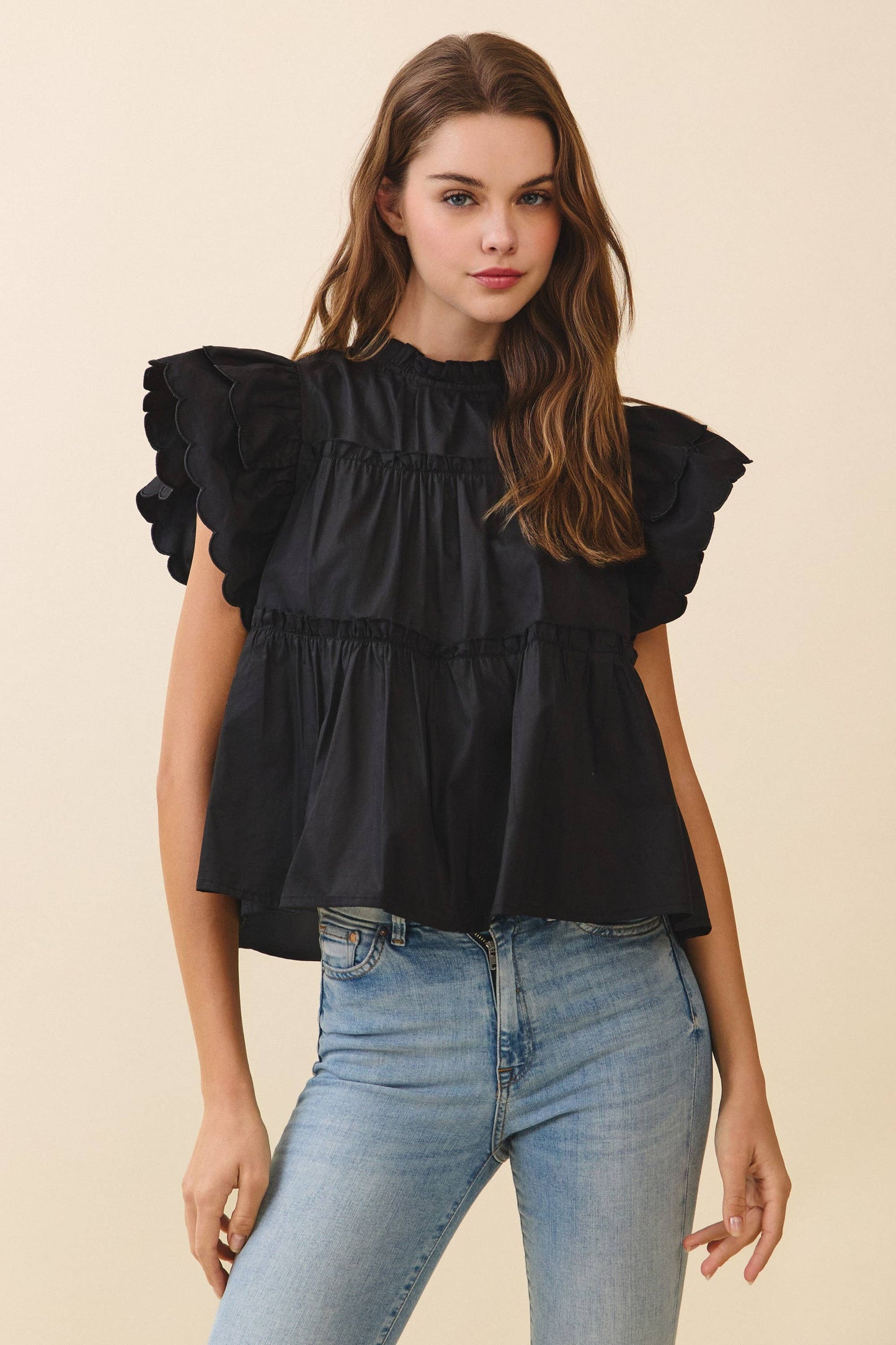 Flirt & Flutter Poplin Top