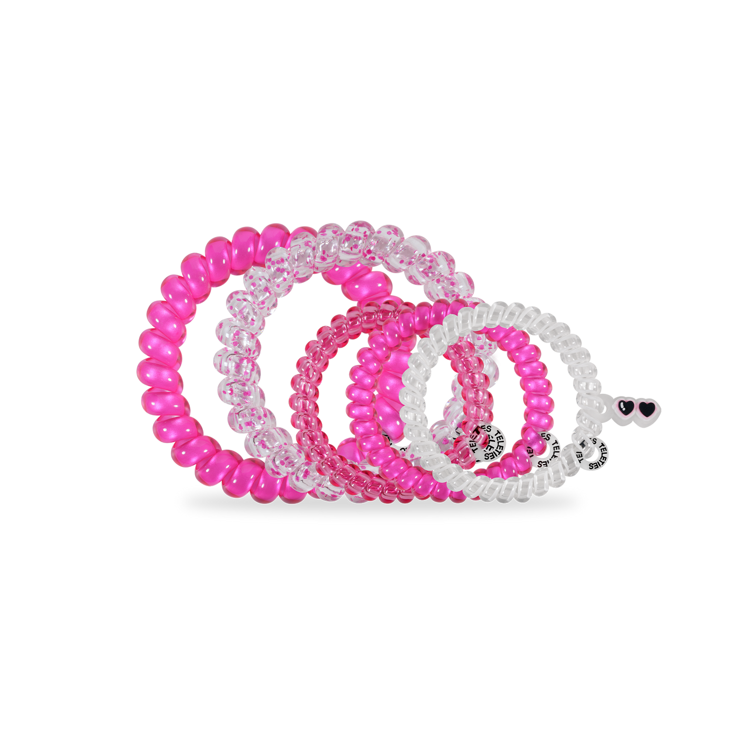 pink flirt pack mix hair ties teleties