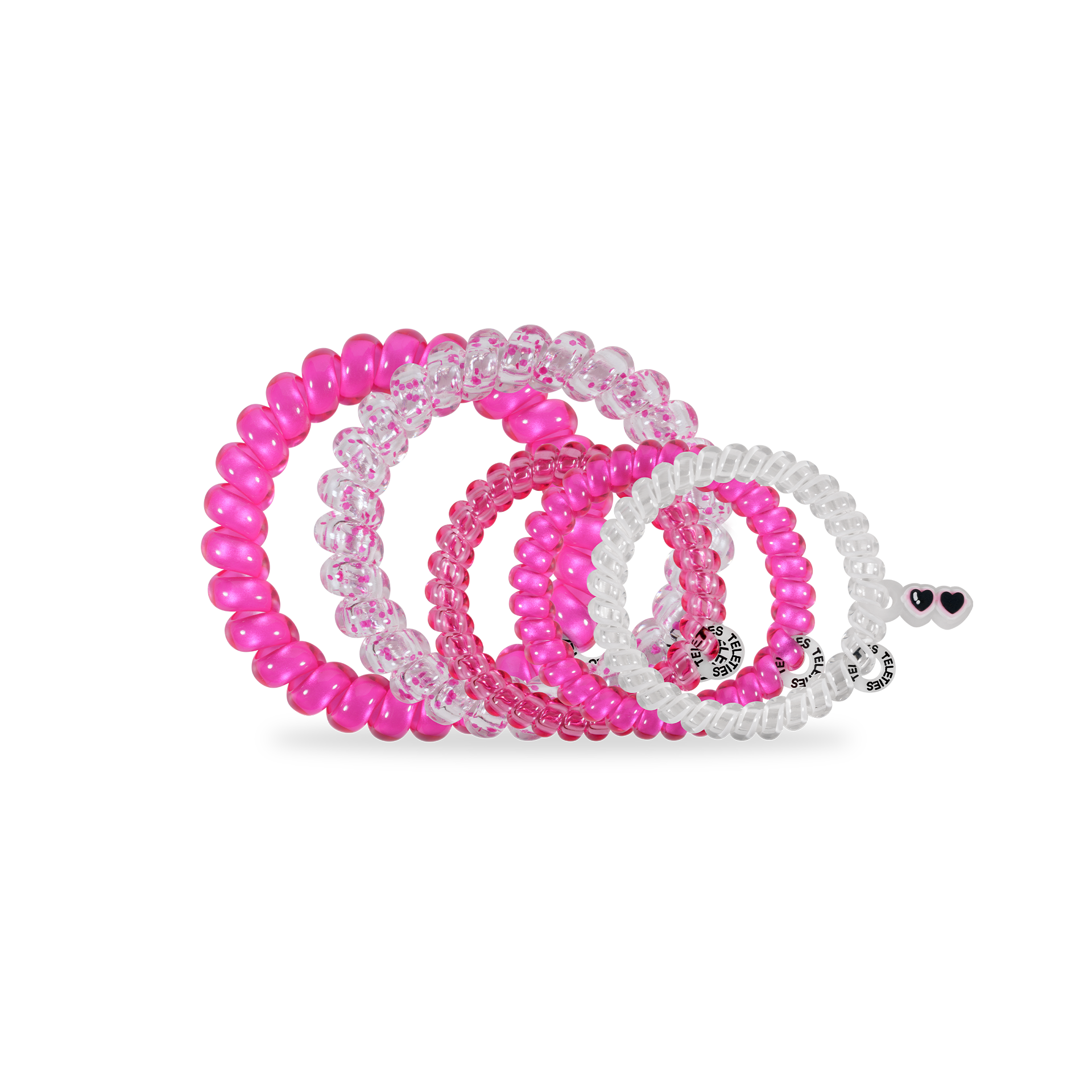 pink flirt pack mix hair ties teleties