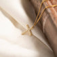Pearl Beaded Cross Charm
