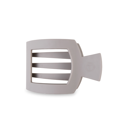 Square Flat Hair Clip | Medium | Silver Flames