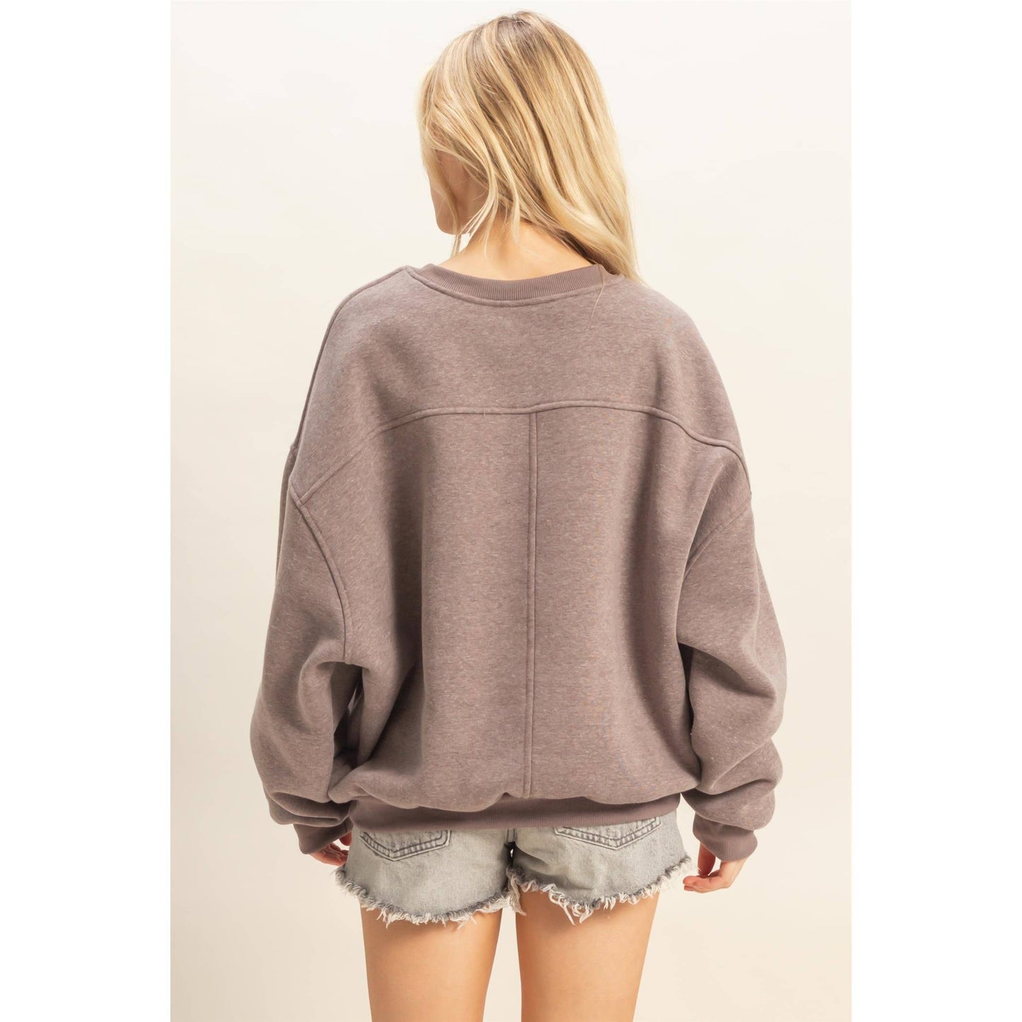 Crew Neck Oversized Sweatshirt