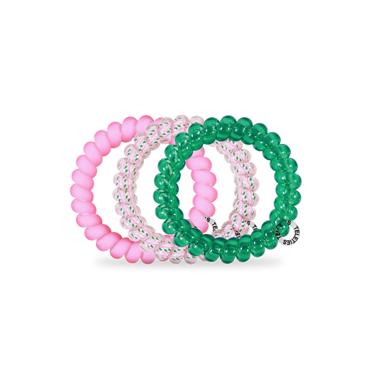 Spiral Hair Coils | Large | Merry Pinkmas Hair Ties