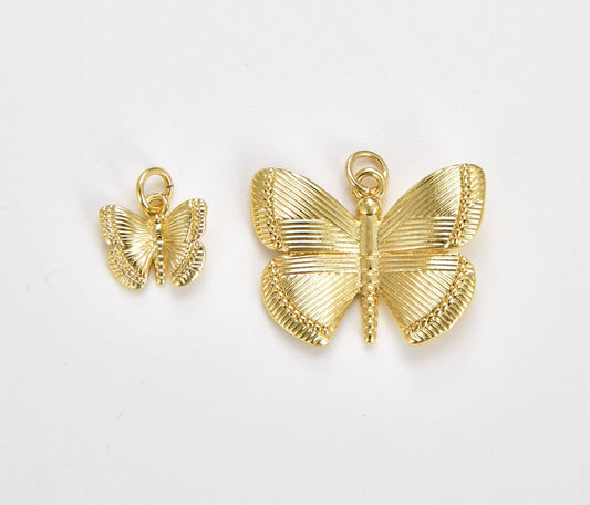 Gold Filled Butterfly Charm Pendant, Insent Charm