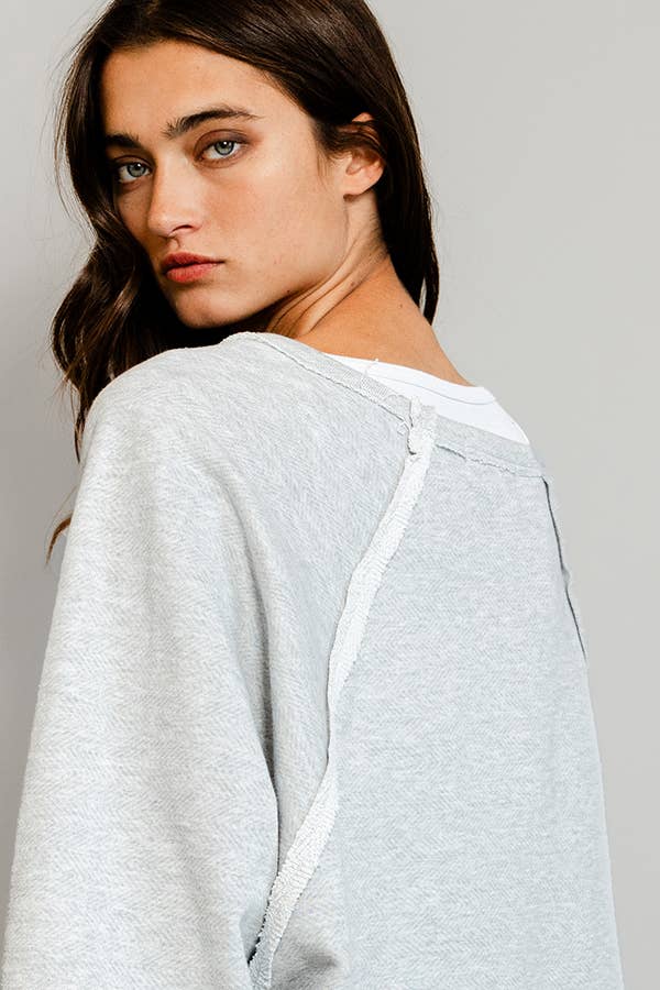Cozy French Terry Drop Shoulder Top