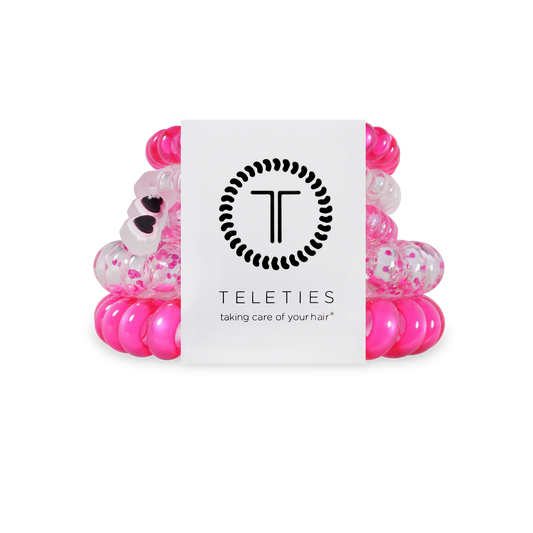 pink flirt pack mix hair ties teleties
