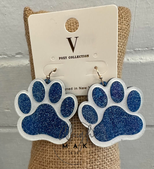 Gameday Paw Print Spirt Earrings