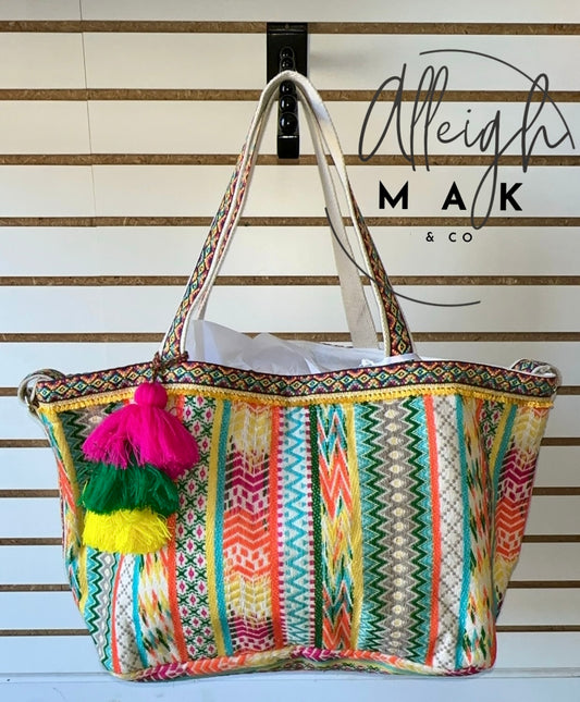 Multicolor Bohemian Oversized Tote