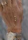 Elegant gold diamond hand chain water resistant