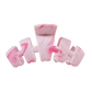 Pink and white marbled hair clip  on a white background