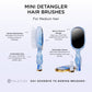 Teleties mini detangler hair brushes with features highlighted on a white background