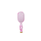 Pink and gold paddle hairbrush on a white background